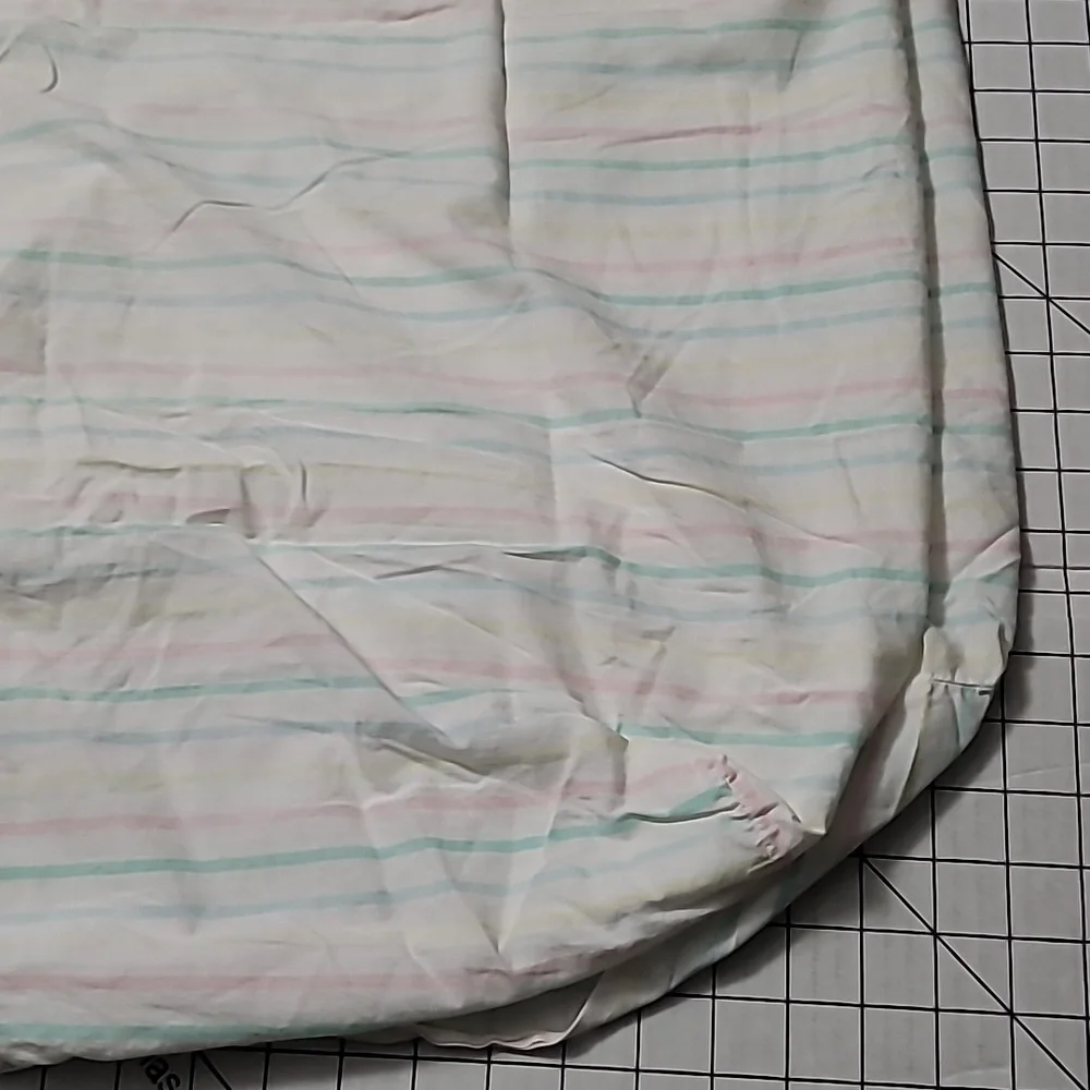 Vintage Pastel Striped Baby Crib Sheet - Pocket Design w/o Elastic‎